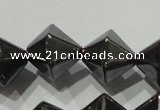 CHE218 15.5 inches 12*12mm faceted bicone hematite beads wholesale