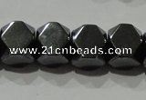 CHE223 15.5 inches 8*8mm faceted cube hematite beads wholesale