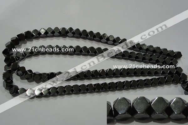 CHE223 15.5 inches 8*8mm faceted cube hematite beads wholesale