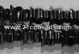 CHE241 15.5 inches 8*8mm tower hematite beads wholesale