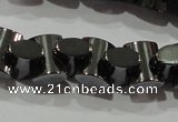 CHE243 15.5 inches 7*9mm bowknot hematite beads wholesale