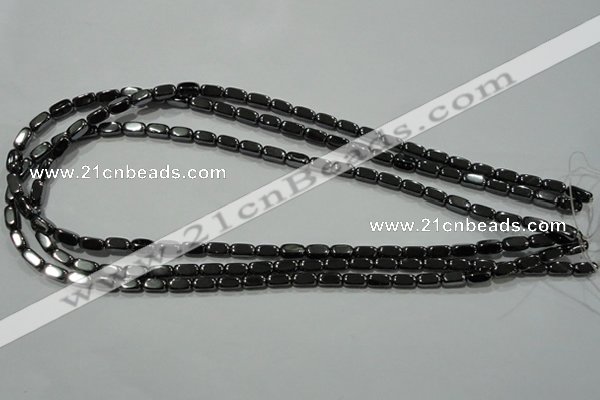 CHE248 15.5 inches 4*8mm cuboid hematite beads wholesale