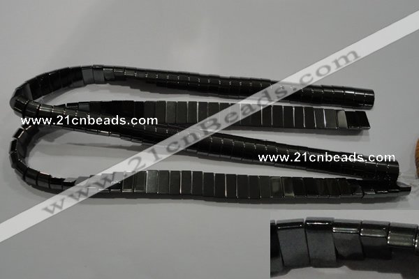 CHE255 15.5 inches 6*7*13mm hematite beads wholesale
