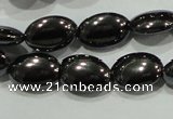 CHE276 15.5 inches 6*10mm oval hematite beads wholesale