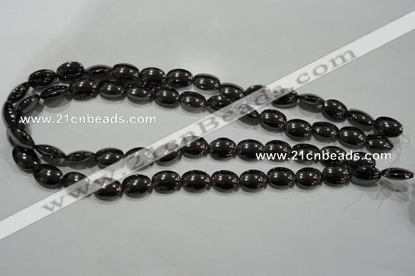 CHE277 15.5 inches 10*14mm oval hematite beads wholesale