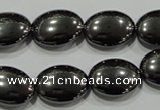 CHE279 15.5 inches 13*18mm oval hematite beads wholesale