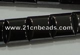 CHE286 15.5 inches 10*10mm square double drilled hematite beads wholesale