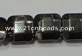 CHE288 15.5 inches 10*10mm faceted square hematite beads wholesale