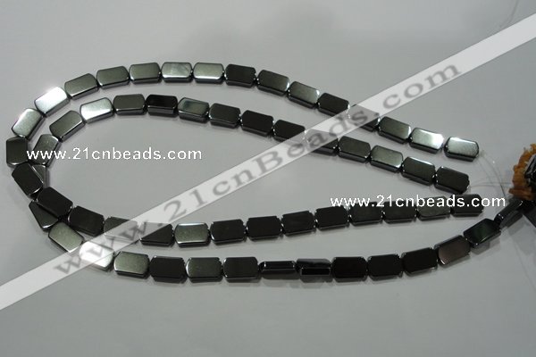 CHE291 15.5 inches 8*13mm rectangle hematite beads wholesale