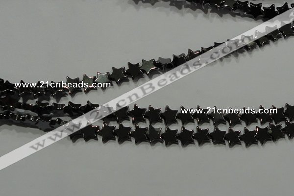 CHE293 15.5 inches 6mm star hematite beads wholesale