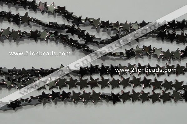 CHE294 15.5 inches 8mm star hematite beads wholesale