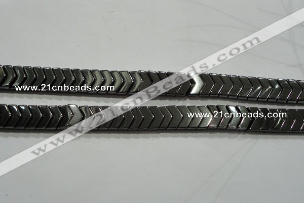 CHE297 15.5 inches 6*9mm hematite beads wholesale