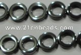 CHE302 15.5 inches 12mm donut hematite beads wholesale