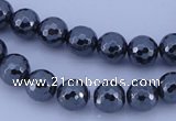 CHE33 16 inches 6mm faceted round hematite beads Wholesale