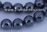 CHE36 16 inches 12mm faceted round hematite beads Wholesale