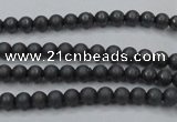 CHE400 15.5 inches 2mm round matte hematite beads wholesale