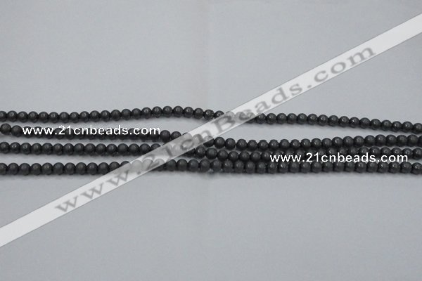 CHE401 15.5 inches 3mm round matte hematite beads wholesale