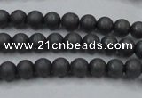 CHE402 15.5 inches 4mm round matte hematite beads wholesale