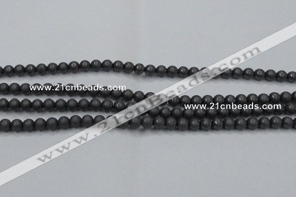 CHE403 15.5 inches 6mm round matte hematite beads wholesale