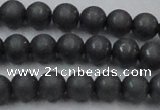 CHE404 15.5 inches 8mm round matte hematite beads wholesale