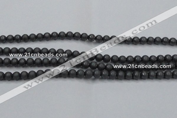 CHE404 15.5 inches 8mm round matte hematite beads wholesale