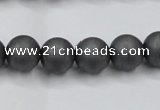 CHE405 15.5 inches 10mm round matte hematite beads wholesale