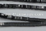 CHE410 15.5 inches 1*2*2mm square matte hematite beads wholesale