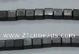 CHE416 15.5 inches 3*3mm cube matte hematite beads wholesale