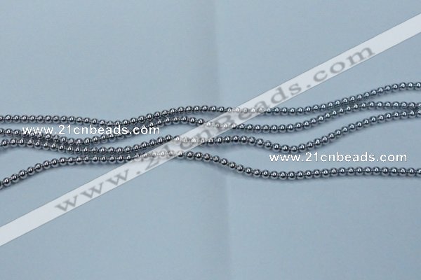 CHE421 15.5 inches 2mm round plated hematite beads wholesale