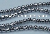 CHE422 15.5 inches 3mm round plated hematite beads wholesale