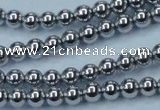 CHE424 15.5 inches 6mm round plated hematite beads wholesale