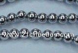 CHE425 15.5 inches 8mm round plated hematite beads wholesale