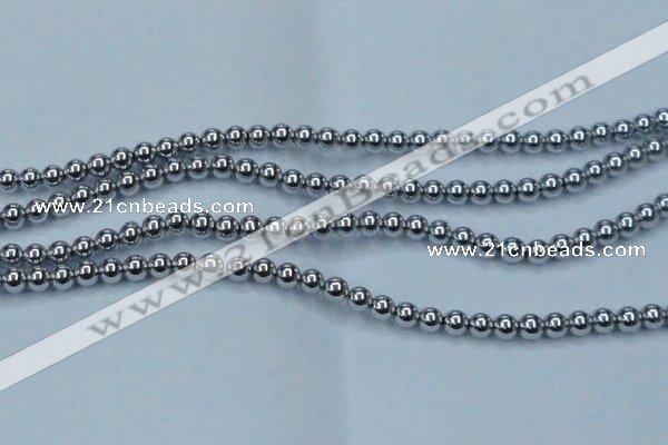 CHE426 15.5 inches 10mm round plated hematite beads wholesale