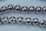CHE427 15.5 inches 12mm round plated hematite beads wholesale
