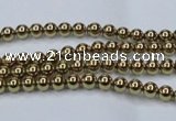 CHE430 15.5 inches 2mm round plated hematite beads wholesale