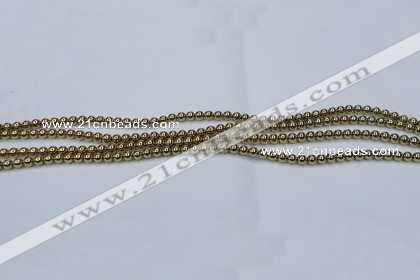 CHE430 15.5 inches 2mm round plated hematite beads wholesale