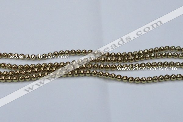 CHE433 15.5 inches 6mm round plated hematite beads wholesale