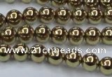 CHE434 15.5 inches 8mm round plated hematite beads wholesale