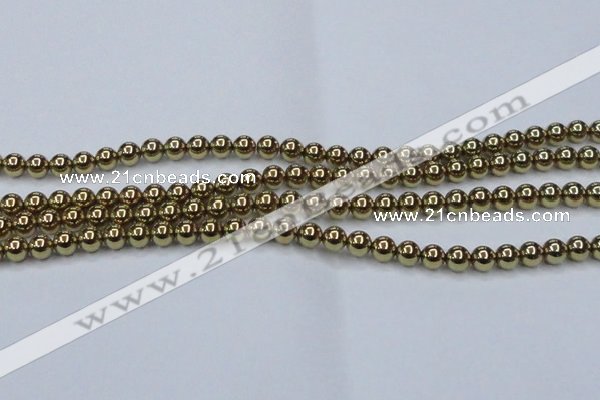 CHE434 15.5 inches 8mm round plated hematite beads wholesale