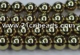 CHE435 15.5 inches 10mm round plated hematite beads wholesale