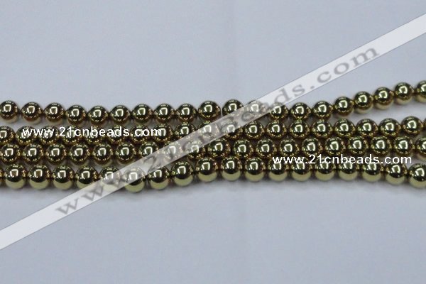 CHE436 15.5 inches 12mm round plated hematite beads wholesale