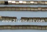 CHE451 15.5 inches 2*2mm cube plated hematite beads wholesale