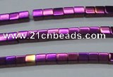 CHE454 15.5 inches 2*2mm cube plated hematite beads wholesale