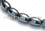 CHE52 15.5  inches 6*9mm rice shape hematite beads Wholesale