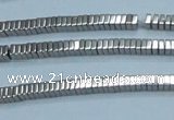 CHE558 15.5 inches 1*2*2mm square plated hematite beads wholesale