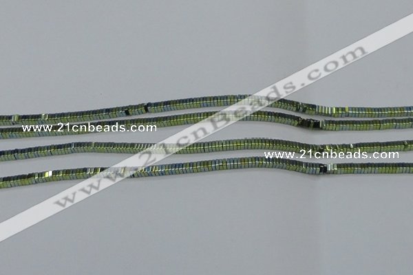 CHE560 15.5 inches 1*2*2mm square plated hematite beads wholesale