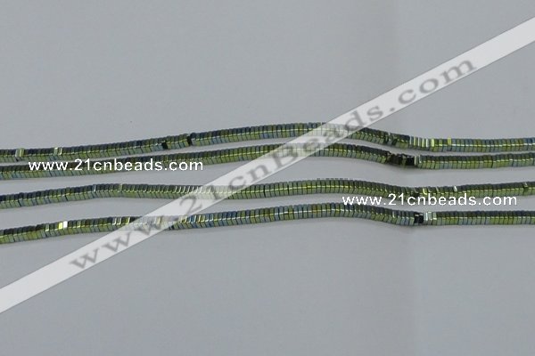 CHE560 15.5 inches 1*2*2mm square plated hematite beads wholesale