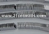 CHE565 15.5 inches 1*2*2mm square plated hematite beads wholesale