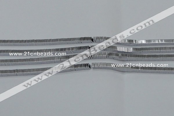 CHE565 15.5 inches 1*2*2mm square plated hematite beads wholesale