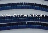 CHE574 15.5 inches 1*3*3mm square plated hematite beads wholesale